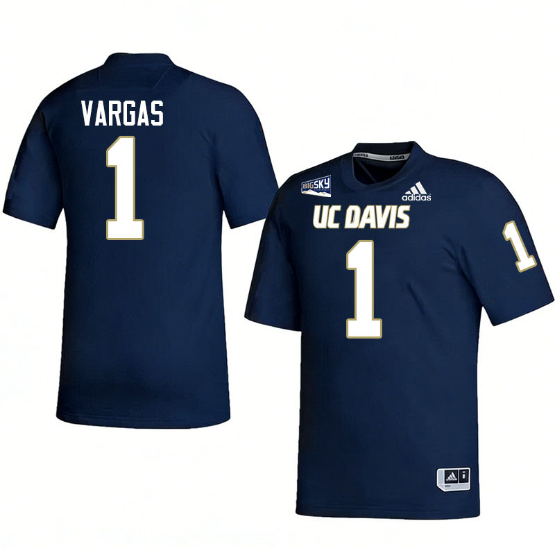 UC Davis Aggies #1 Carter Vargas College Football Jerseys, Uniforms Stitched Sale-Navy